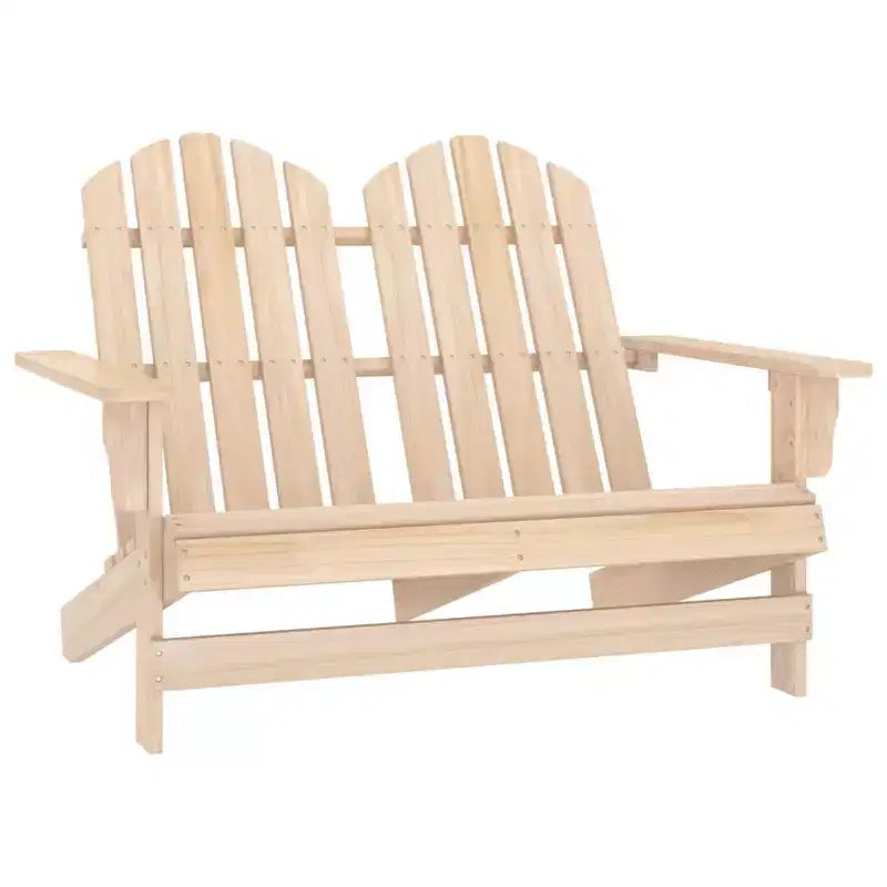 vidaXL Chaise Adirondack 2 places pour terrasse, siège de jardin en bois de sapin massif