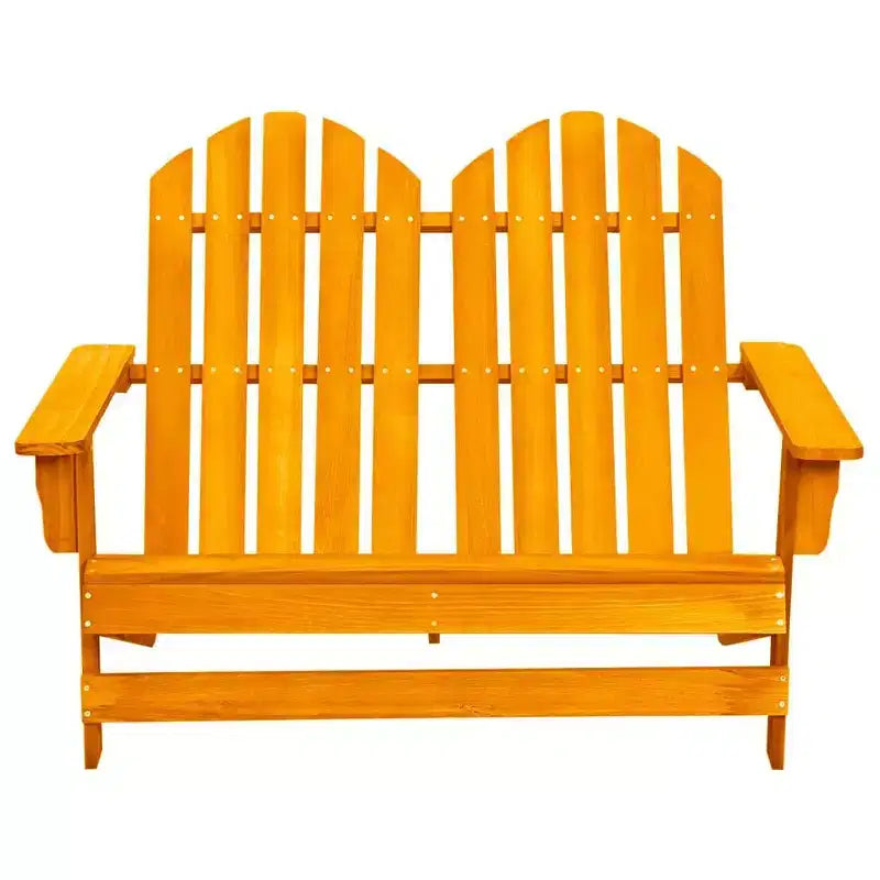 vidaXL Chaise Adirondack 2 places pour terrasse, siège de jardin en bois de sapin massif