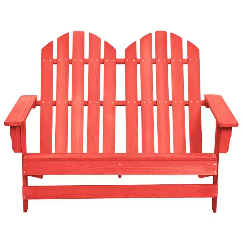 vidaXL Chaise Adirondack 2 places pour terrasse, siège de jardin en bois de sapin massif