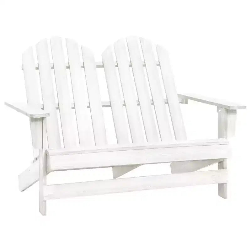 vidaXL Chaise Adirondack 2 places pour terrasse, siège de jardin en bois de sapin massif