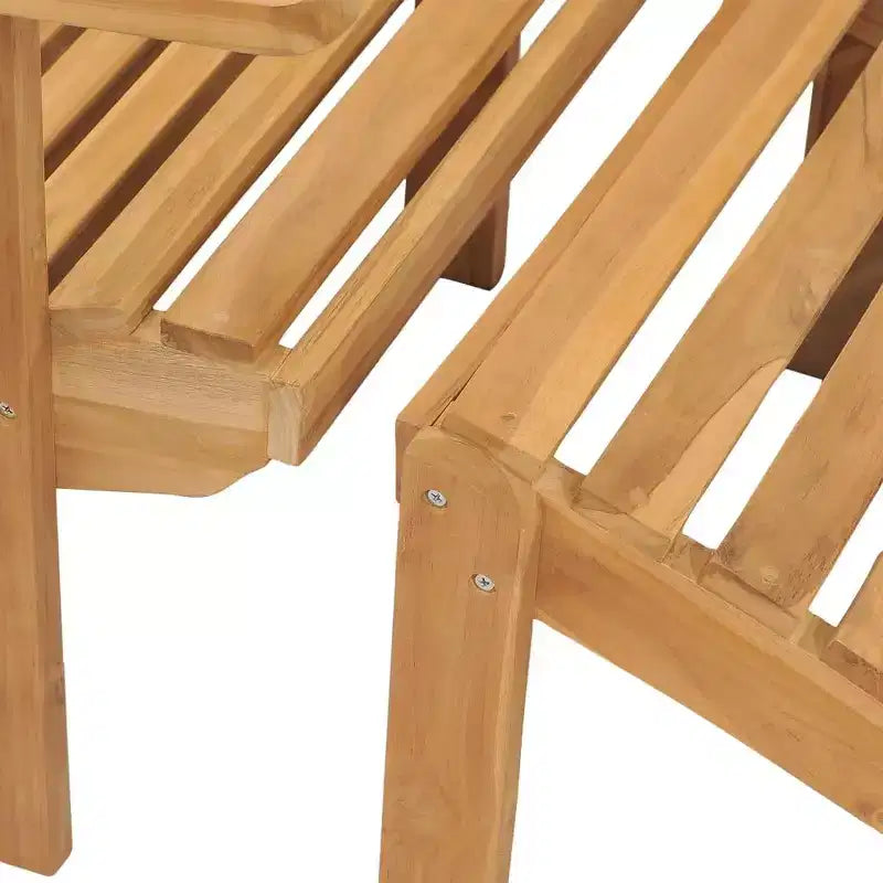vidaXL Sedia Pieghevole Adirondack da Esterno con Poggiapiedi in Legno Massello di Teak