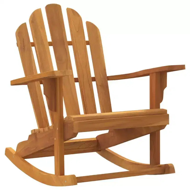 vidaXL Garden Adirondack Rocking Chairs 2 pcs Solid Teak Outdoor Furniture