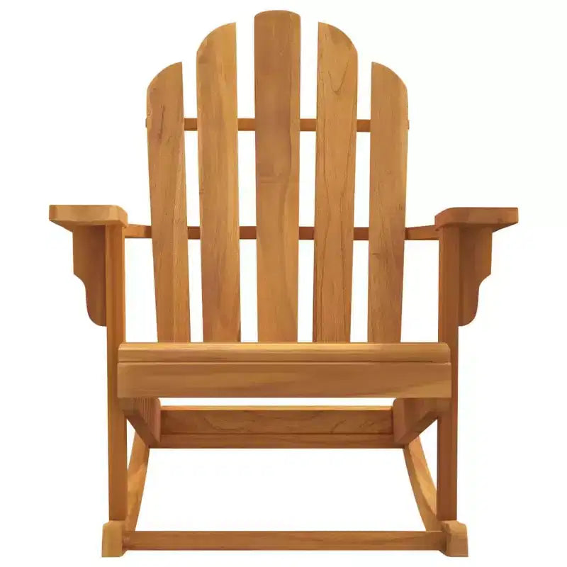 vidaXL Sedie a Dondolo da Giardino Adirondack 2 pz Legno Massello di Teak Arredo Esterni