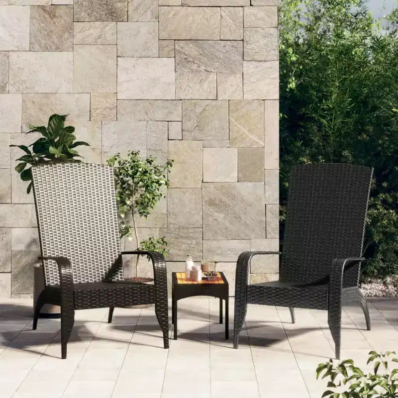 vidaXL Sedia da Giardino Adirondack in Polyrattan