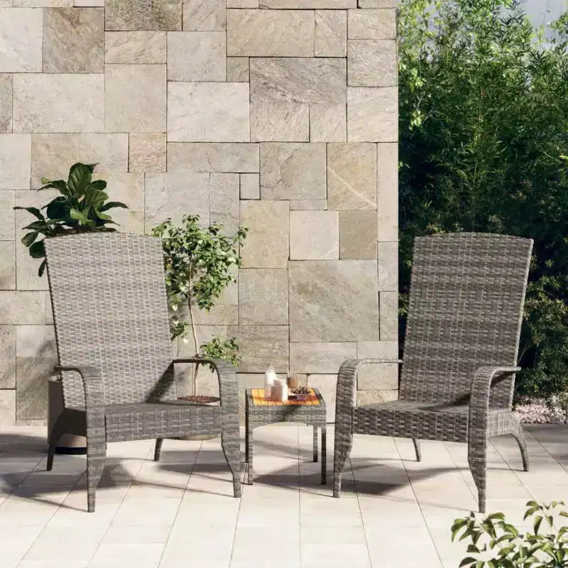 vidaXL Sedia da Giardino Adirondack in Polyrattan