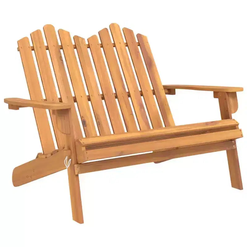 Panca da giardino Adirondack in legno massello di acacia con cuscini