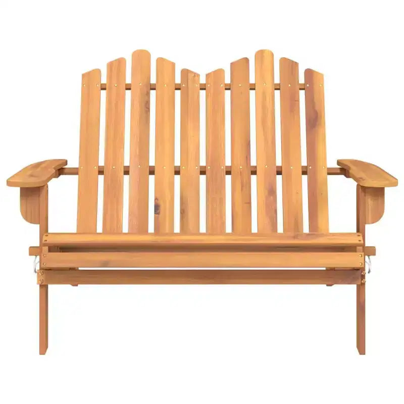 Panca da giardino Adirondack in legno massello di acacia con cuscini