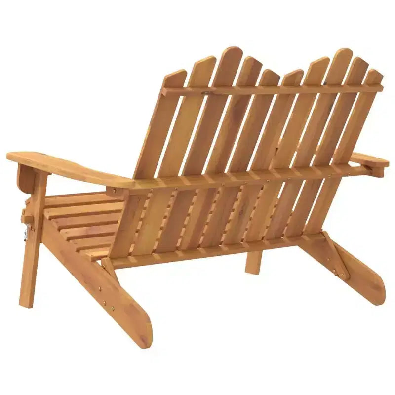 Panca da giardino Adirondack in legno massello di acacia con cuscini