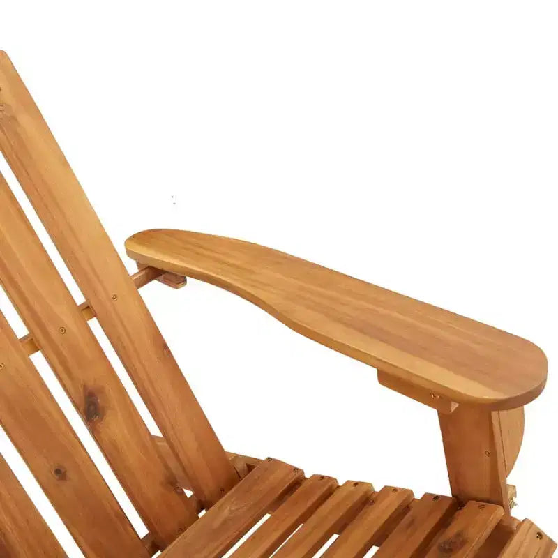 Panca da giardino Adirondack in legno massello di acacia con cuscini