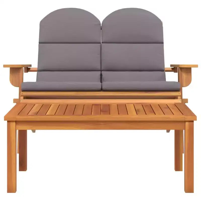 Set Lounge da Giardino Adirondack 2 Pezzi in Legno Massello di Acacia