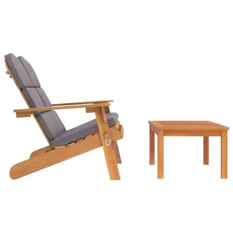 Set Lounge da Giardino Adirondack 2 Pezzi in Legno Massello di Acacia