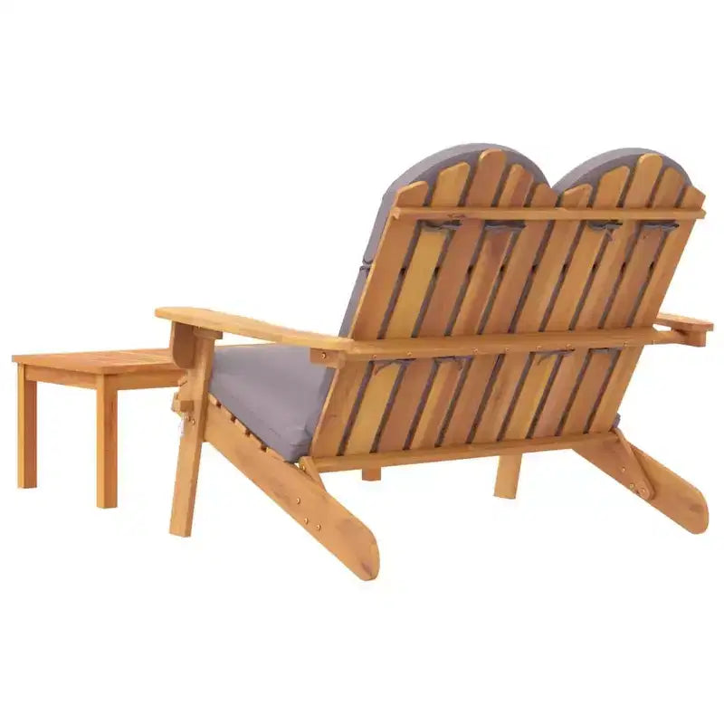 Set Lounge da Giardino Adirondack 2 Pezzi in Legno Massello di Acacia