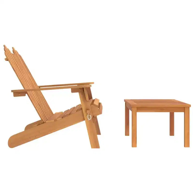 Set Lounge da Giardino Adirondack 2 Pezzi in Legno Massello di Acacia