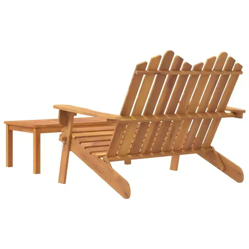 Set Lounge da Giardino Adirondack 2 Pezzi in Legno Massello di Acacia