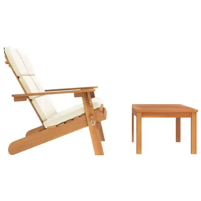 Set Lounge da Giardino Adirondack 2 Pezzi in Legno Massello di Acacia