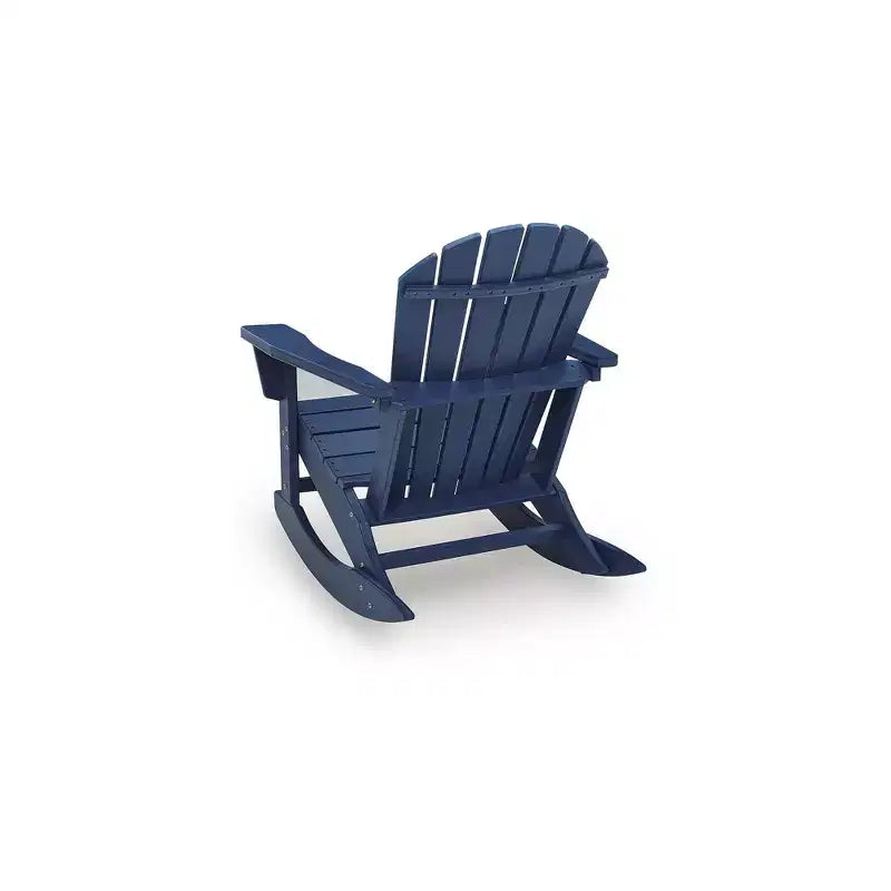 Signature Design by Ashley Sundown Treasure Sedia a Dondolo da Esterno Adirondack, HDPE MEGA-TUFF, Blu
