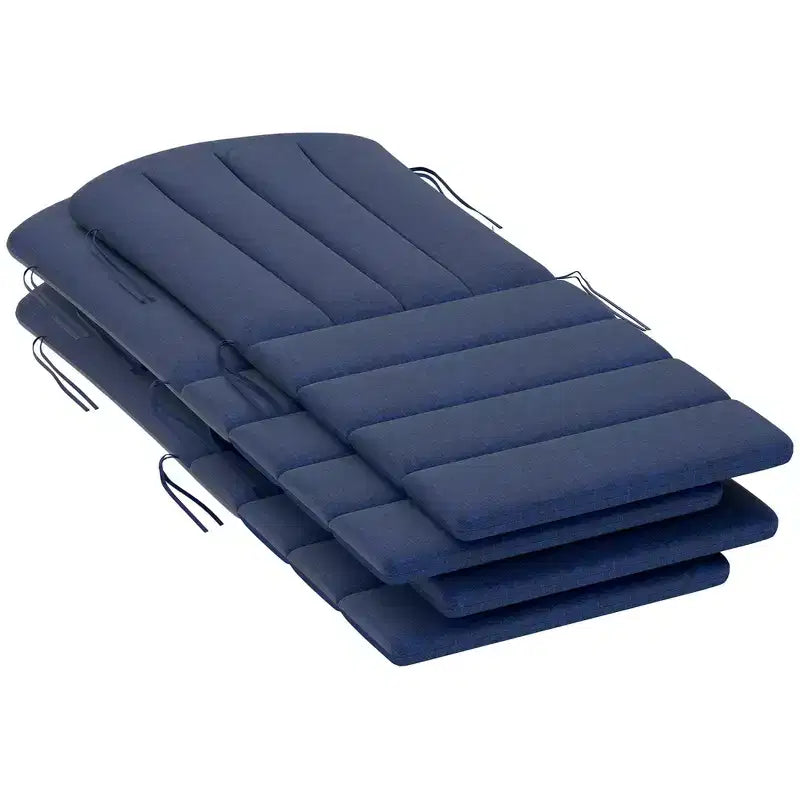 Set di 4 cuscini per sedie da esterno, cuscino per sedia Adirondack a schienale alto con laccetti, schiuma ad alta densità