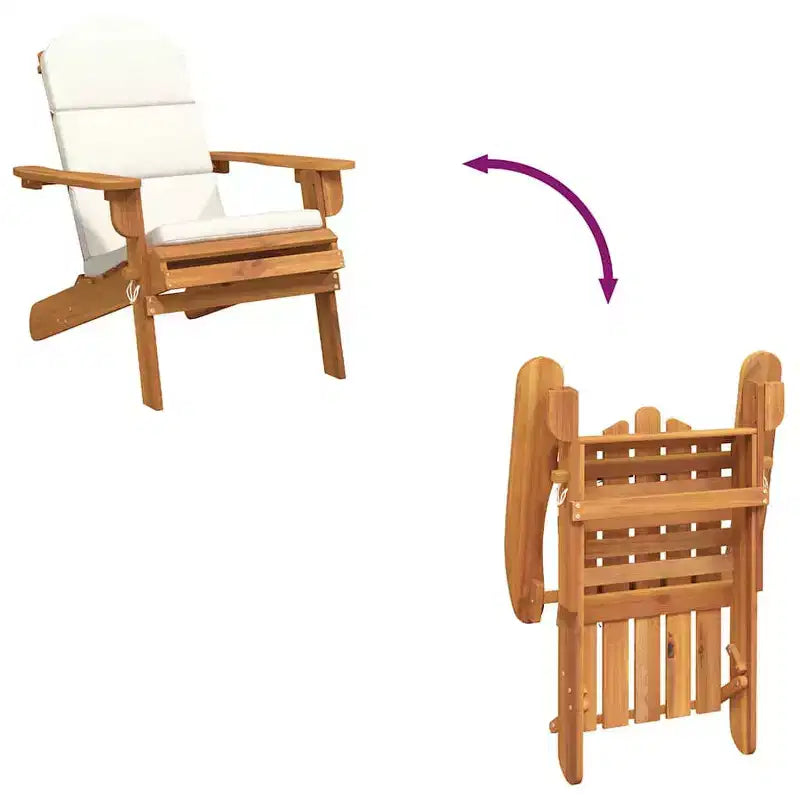 vidaXL Chaise de jardin Bois naturel Bois d'acacia massif Standard Pliable
