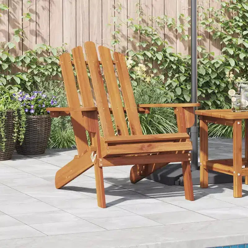 vidaXL Chaise de jardin Bois naturel Bois d'acacia massif Standard Pliable