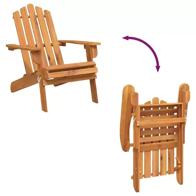 vidaXL Chaise de jardin Bois naturel Bois d'acacia massif Standard Pliable