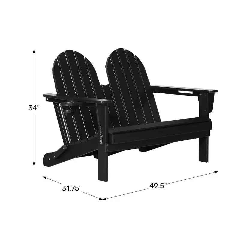 Banc de jardin pliant WestinTrends St. Augustine d'extérieur en HDPE de 49 po
