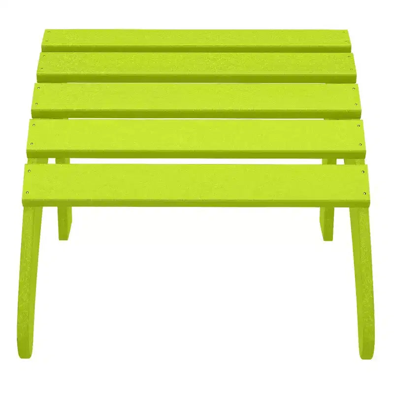 WestinTrends Highland Set da 4 Pezzi con Sedie Adirondack da Esterno in HDPE con Ottomane e Porta Bicchieri, Lime