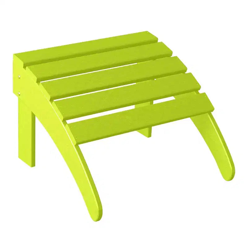 WestinTrends Highland Set da 4 Pezzi con Sedie Adirondack da Esterno in HDPE con Ottomane e Porta Bicchieri, Lime