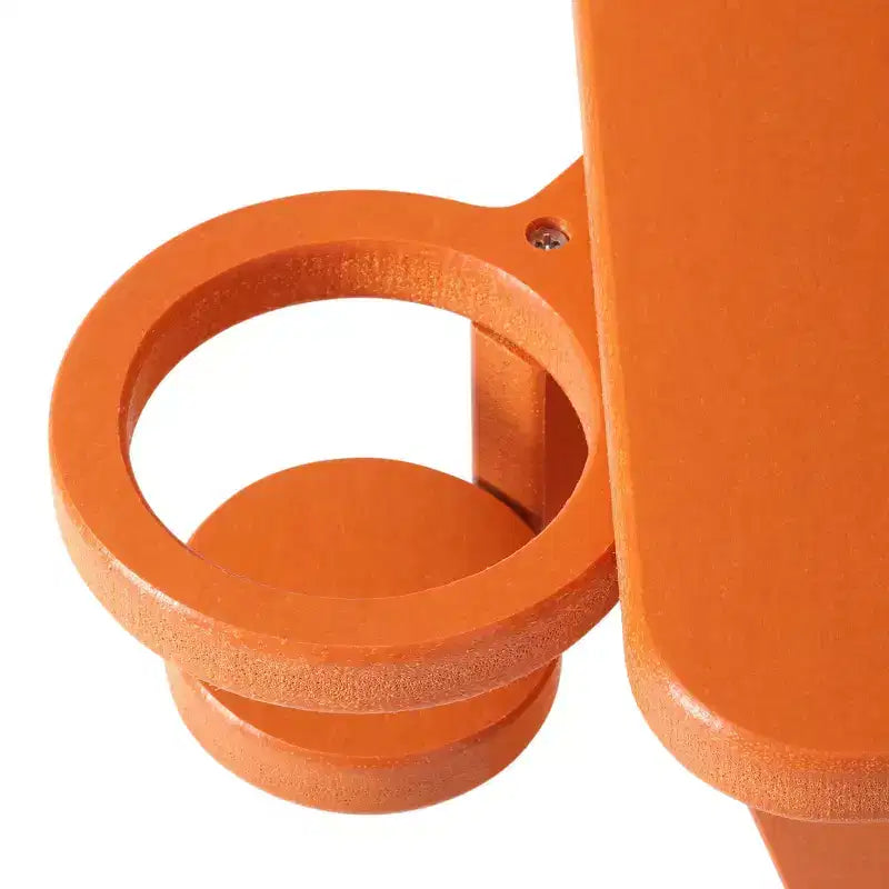 Set di 4 sedie Adirondack con pouf e portabicchieri WestinTrends Highland, in HDPE, colore arancione, per esterni