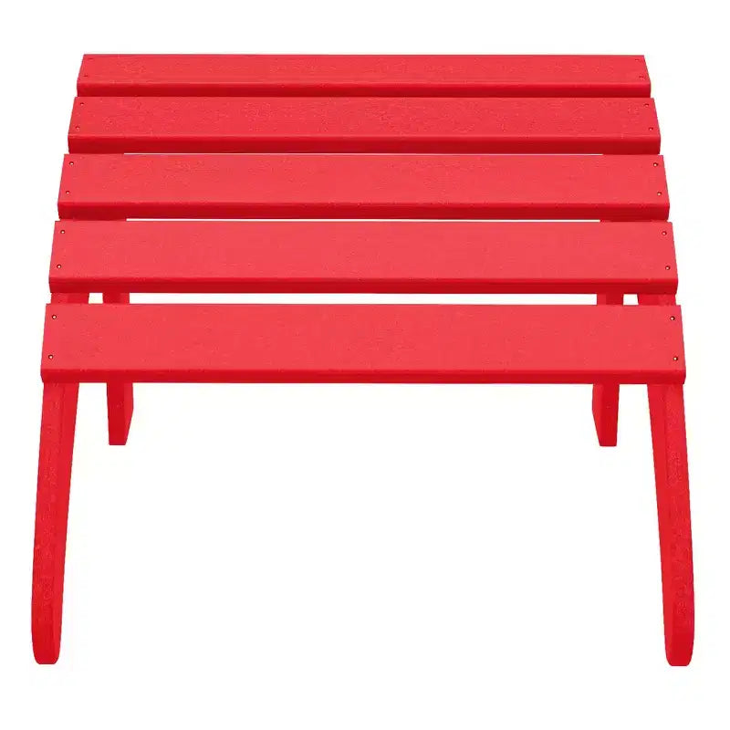 Set di 4 sedie Adirondack da esterno con poggiapiedi e portabicchieri WestinTrends Highland, in HDPE, colore rosso