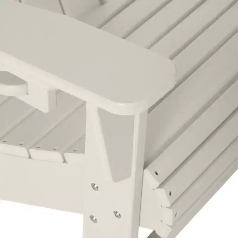 WestinTrends Highland Set da 3 Pezzi da Esterno Patio in HDPE, Sedie Adirondack con Portabicchieri e Tavolino, Sabbia