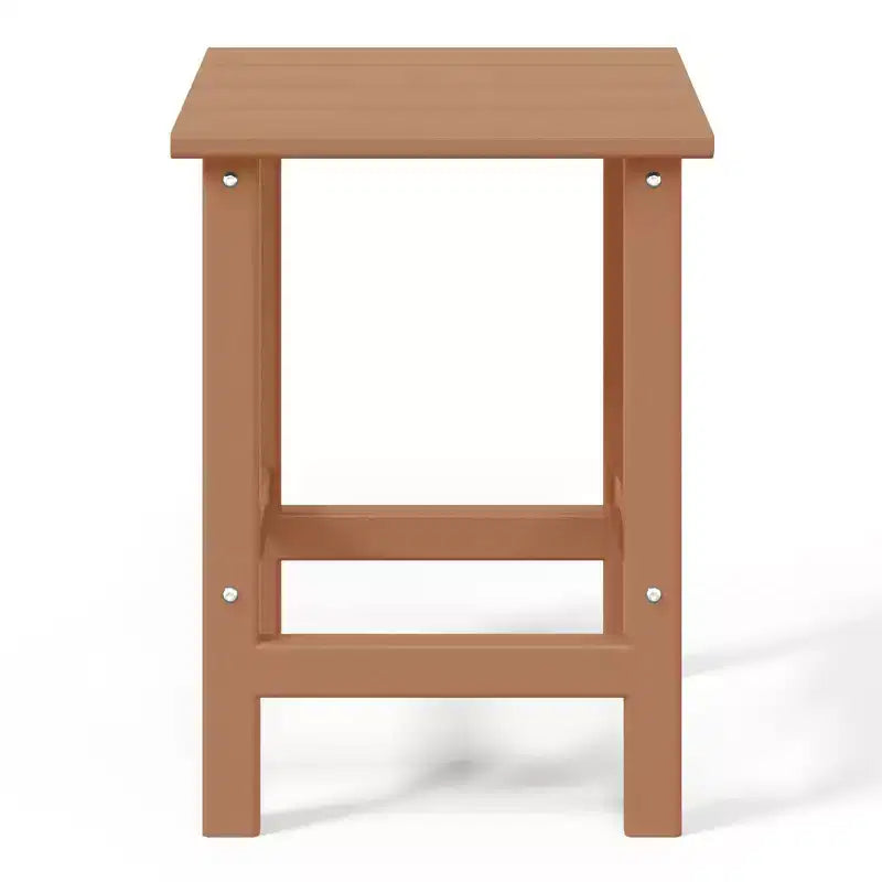 WestinTrends Highland Set Tavolo e 2 Sedie Adirondack con Portabicchieri da Esterno in HDPE, Teak