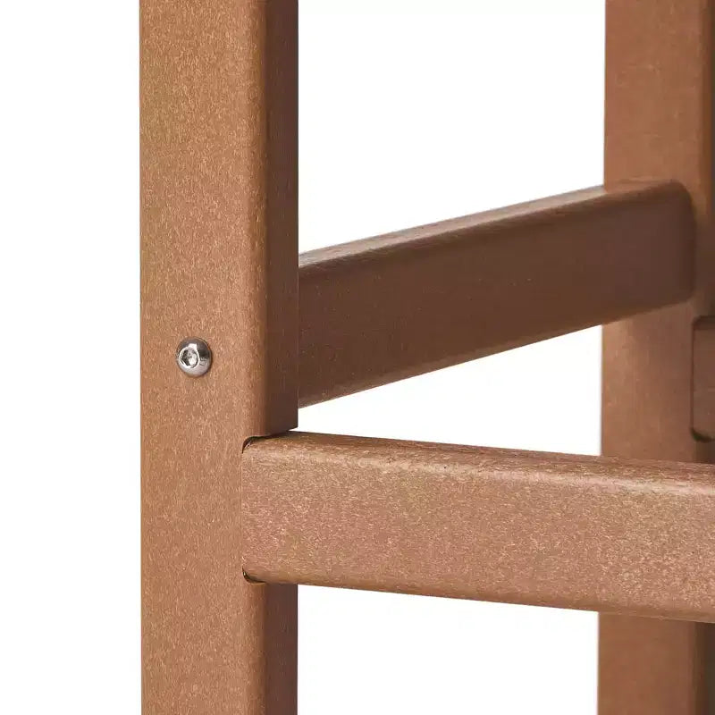 WestinTrends Highland Set Tavolo e 2 Sedie Adirondack con Portabicchieri da Esterno in HDPE, Teak