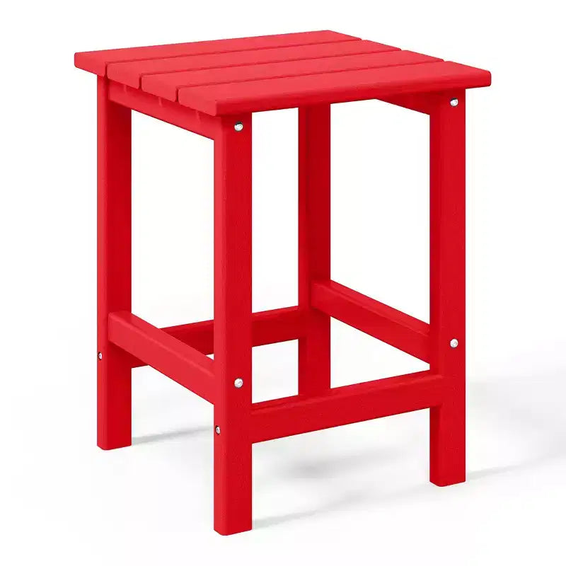 WestinTrends Highland Set da 3 Pezzi da Esterno per Patio, in HDPE, con Sedia Adirondack, Portabicchieri e Tavolino, Rosso