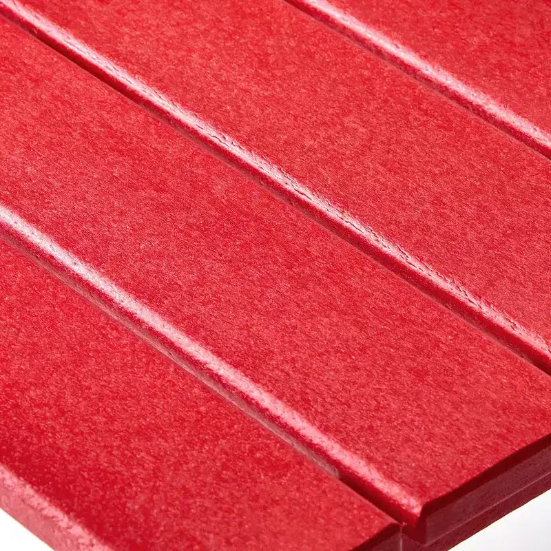 WestinTrends Highland Set da 3 Pezzi da Esterno per Patio, in HDPE, con Sedia Adirondack, Portabicchieri e Tavolino, Rosso