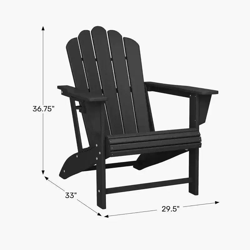 WestinTrends Highland Set di 3 Poltrone da Giardino Adirondack in HDPE da Esterno con Portabicchiere e Tavolino, Blu Pacifico