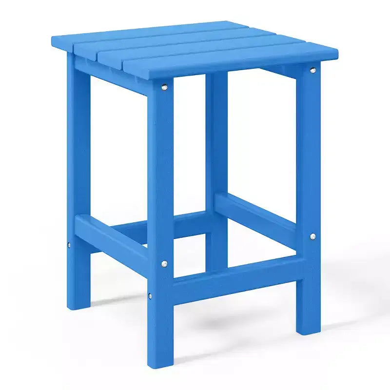 WestinTrends Highland Set di 3 Poltrone da Giardino Adirondack in HDPE da Esterno con Portabicchiere e Tavolino, Blu Pacifico
