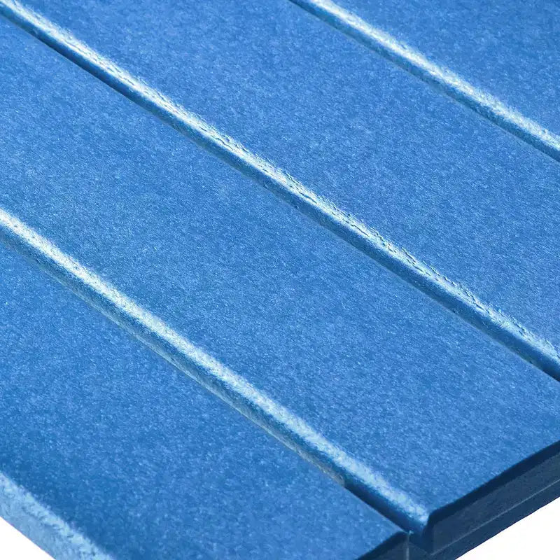 WestinTrends Highland Set di 3 Poltrone da Giardino Adirondack in HDPE da Esterno con Portabicchiere e Tavolino, Blu Pacifico