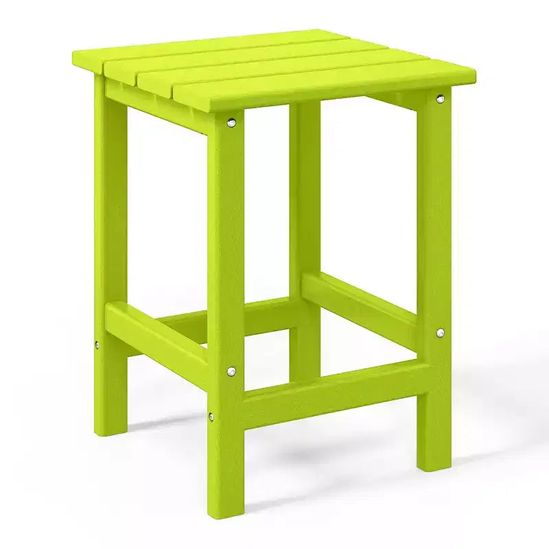 WestinTrends Highland Ensemble de 3 chaises Adirondack d'extérieur en PEHD avec porte-gobelet et table, couleur citron vert