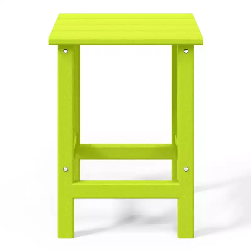 WestinTrends Highland Ensemble de 3 chaises Adirondack d'extérieur en PEHD avec porte-gobelet et table, couleur citron vert