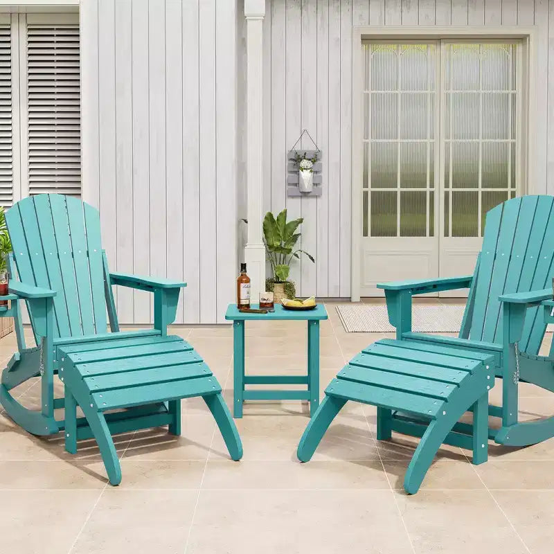 Poggiapiedi per sedia Adirondack in polietilene ad alta densità (HDPE) resistente alle intemperie Poggiapiedi per patio esterno Impermeabile, facile da pulire, robusto