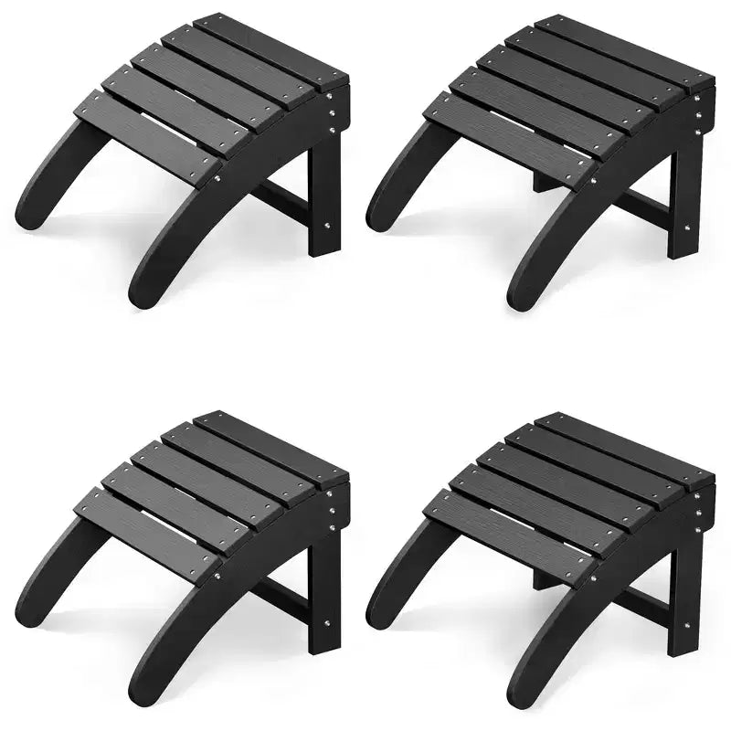 Poggiapiedi per sedia Adirondack in polietilene ad alta densità (HDPE) resistente alle intemperie Poggiapiedi per patio esterno Impermeabile, facile da pulire, robusto