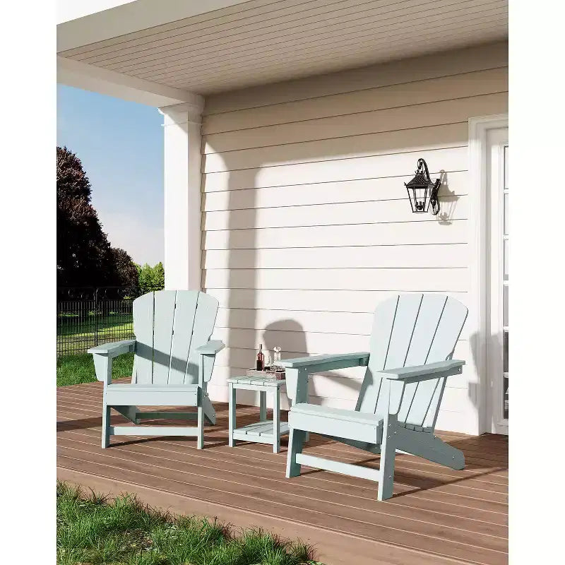 Sedia Adirondack Moderna Oversize in Plastica, Sedia da Giardino Ergonomica Resistente alle Intemperie Impilabile per Patio Esterno, Cortile, Giardino, Prato, Bordo Piscina, Spiaggia