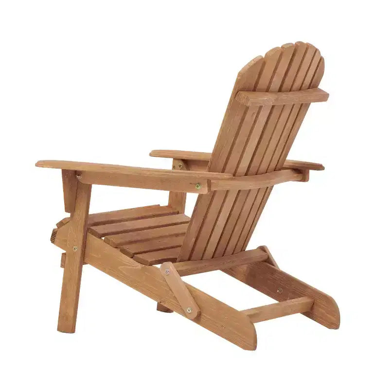 Set di 2 sedie Adirondack da esterno, sedie Adirondack pieghevoli in legno, sedie da patio in legno per tutte le stagioni per cortile, bordo piscina o giardino - Panipeachy