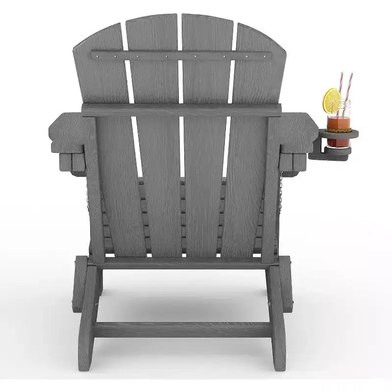 Set di Sedie Pieghevoli Adirondack da Esterno, Sedie Adirondack Resistenti alle Intemperie per Patio, Esterno, Terrazzo, Sedie da Falò
