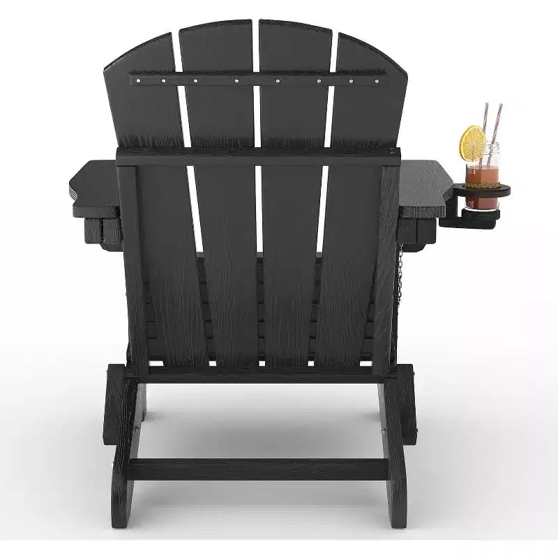 Set di Sedie Pieghevoli Adirondack da Esterno, Sedie Adirondack Resistenti alle Intemperie per Patio, Esterno, Terrazzo, Sedie da Falò
