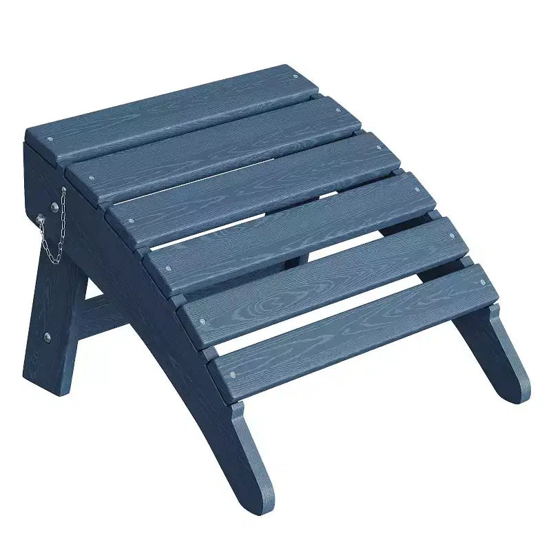 Ottoman Adirondack Pieghevole per Tutte le Stagioni, Poggiapiedi da Esterno in HDPE, Resistente alle Intemperie e Durevole, Facile da Riporre, Compatibile con Sedia Adirondack