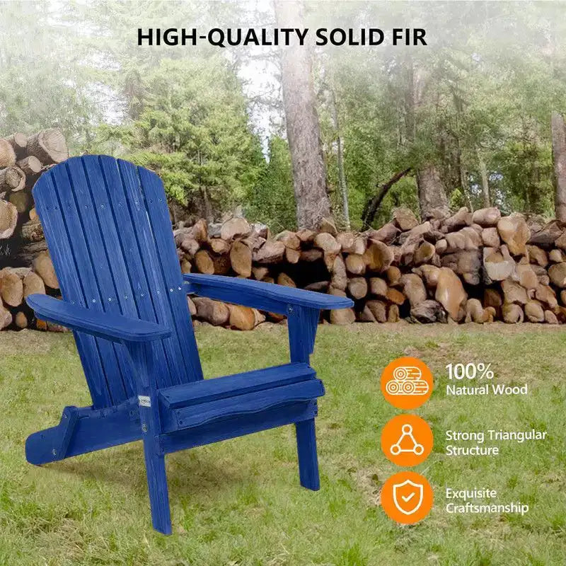 Karl Home 2 sedie Adirondack pieghevoli in legno massello