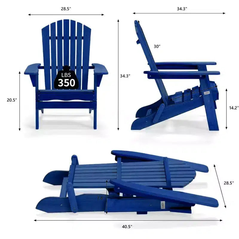 Sedia Adirondack Pieghevole Karl Home in Legno Massello