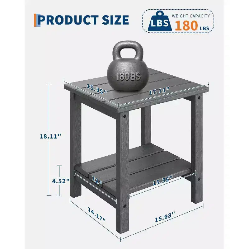 Set di 2 sedie a dondolo in HDPE con 1 tavolino, sedia a dondolo Adirondack con schienale alto, set di mobili resistenti a tutte le condizioni atmosferiche per portico, giardino