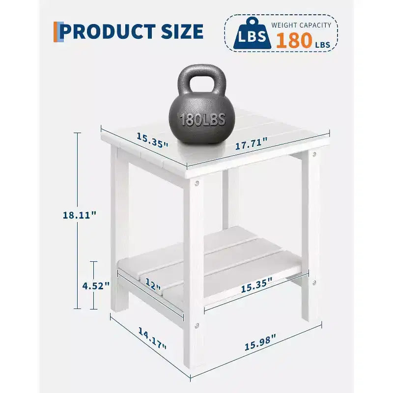 Set di 2 sedie a dondolo in HDPE con 1 tavolino, sedia a dondolo Adirondack con schienale alto, set di mobili resistenti a tutte le condizioni atmosferiche per portico, giardino
